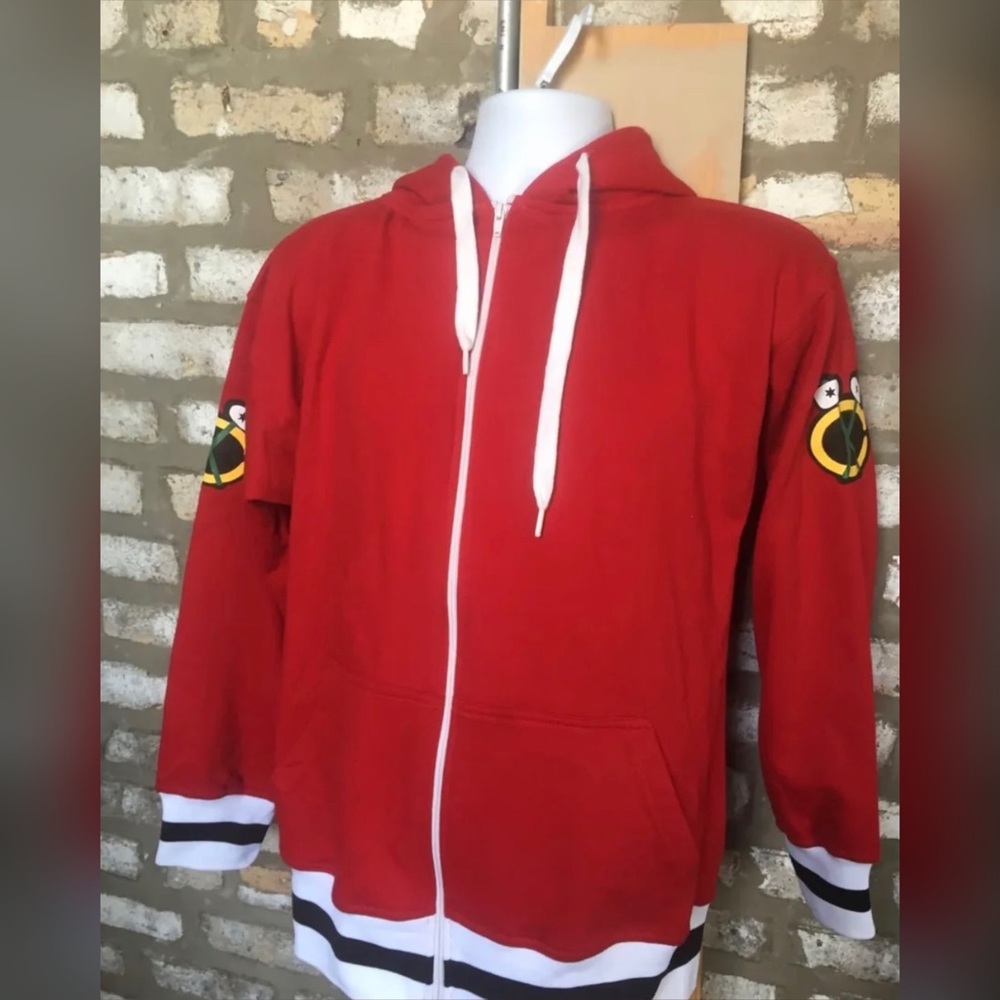 Chicago Blackhawks Zipper Hoodie Men's Size Medium -